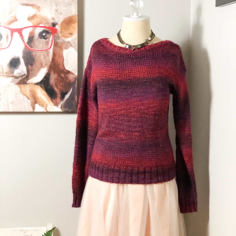 Chaps Ombré Stripe Wool Blend Sweater